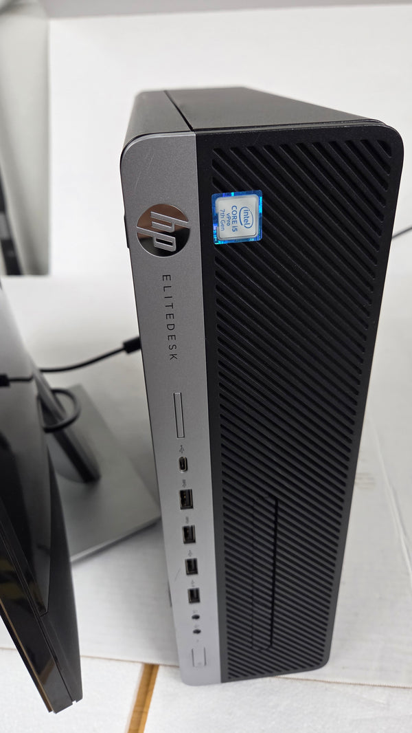 HP EliteDesk 800 G3 SFF (7th Gen) 260 GB SSD, 16 GB Ram, i5-7500 @ 3.40GHz - Repaired: Charger included