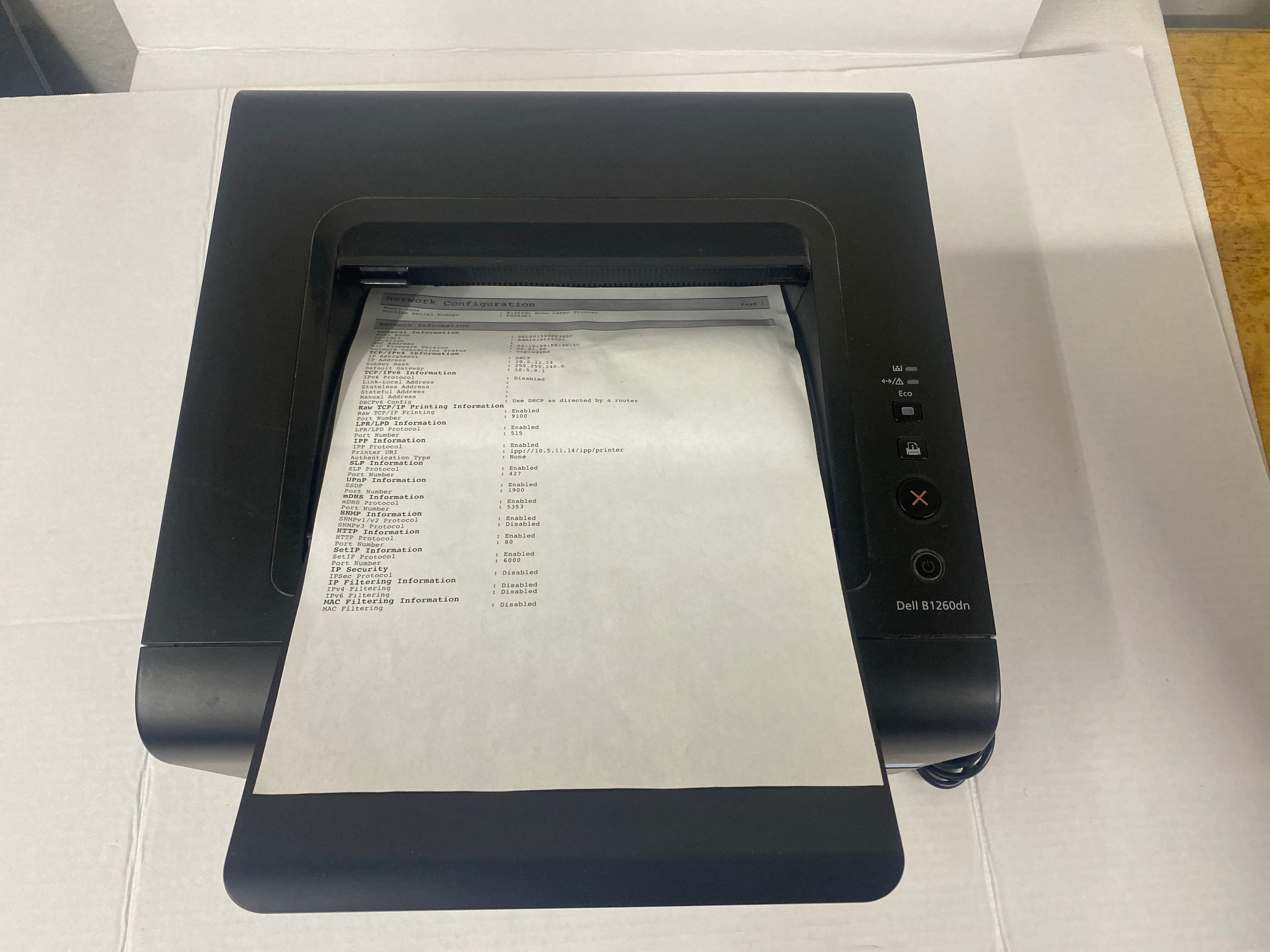 Dell Printer B1260dn - Product