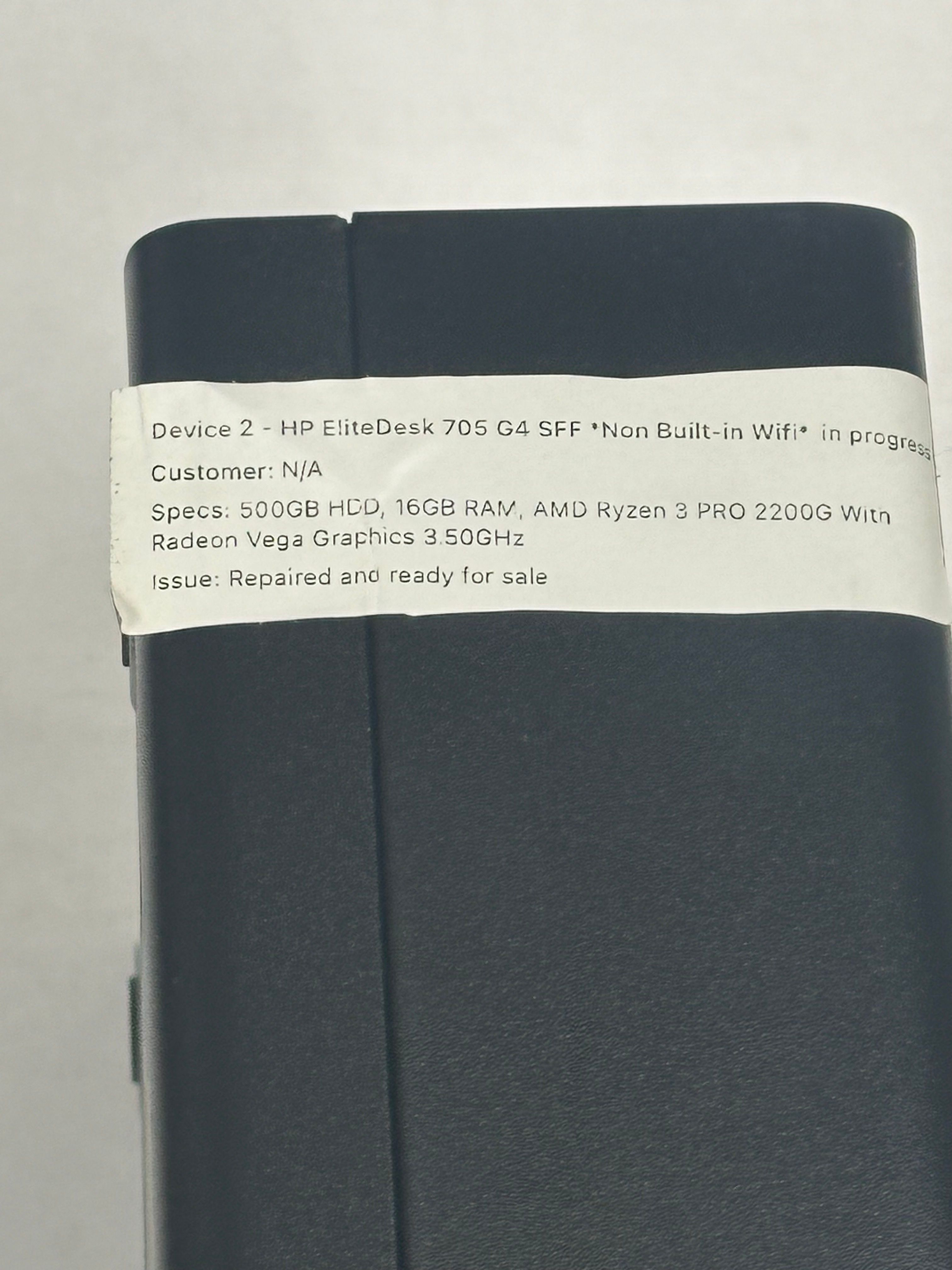 HP EliteDesk 705 G4 SFF *Non Built-in Wifi* - N/A