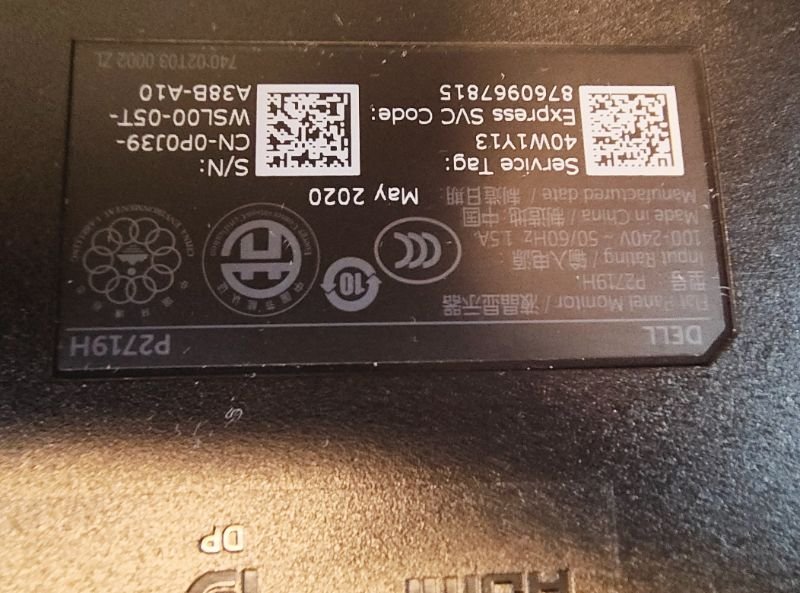 Dell P2719H