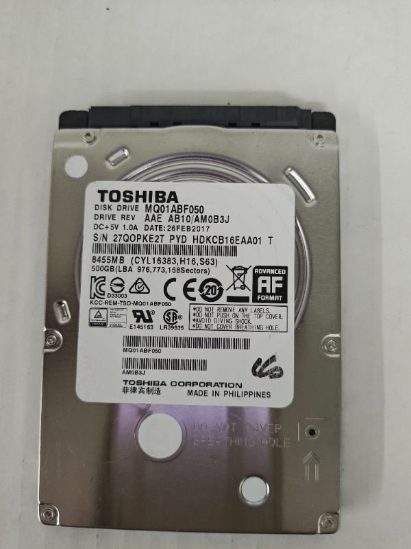 Have one to sell? Sell one like this Sell something else  Share Toshiba 500GB 2.5 SATA 5400RPM